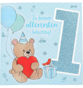 Geburtstagskarten Teddy 0011515-002 17cm x 16,5cm (BxH) Motiv Karton