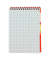 Notizblock 100050193, Musik, kariert / Lineatur 22, A6, 70g, rot, 40 Blatt