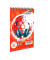 Notizblock 100050193, Musik, kariert / Lineatur 22, A6, 70g, rot, 40 Blatt