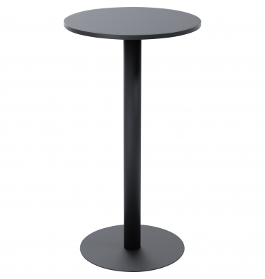 Stehtisch MEZZO 111cm (H), &Oslash; 60cm (BxT), rund, schwarz / schwarz matt