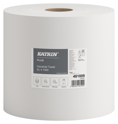 Katrin Wischtuch Plus XL 4 481009 265mmx360m weiß 1.000Blatt