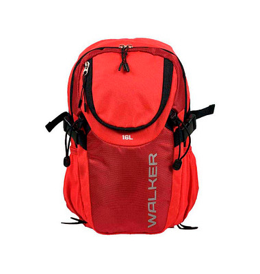 Schulrucksack Flow Kunstfaser rot