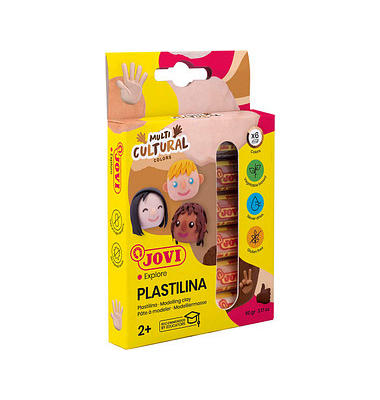 PLASTILINA Knetmasse 6er Schachtel Multikulturelle Farben