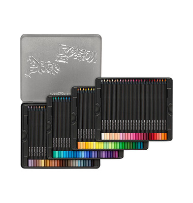 Buntstifte-Set Black Edition, 116490, farbig sortiert, dreikant, ergonomisch, Etui  Metall