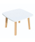 Beistelltisch Woody, 40cm (H), 60x60cm (BxT), quadratisch, wei&szlig; / braun