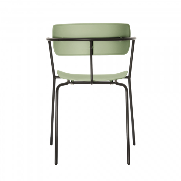 3660141233186 - Stuhl BISTRO stapelbar bis zu 4 Stück B 535 x T 545 x H 760 mm Stahlrohr & Polypropylen grün 2 Stück