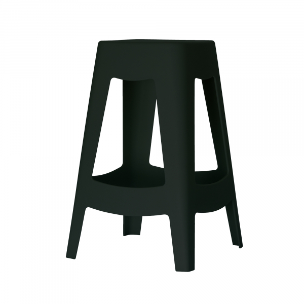 3660141957372 - meet by Paperflow Barhocker BELLINI Sitzhöhe 685 mm 4-Fußgestell Polypropylen schwarz 2 Stück