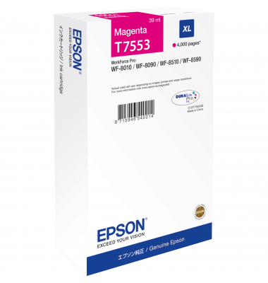 Druckerpatrone T7553XL C13T75534N (kompatibel zu Epson T7553XL), magenta, ca. 4000 Seiten