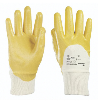 Mehrzweckschutzhandschuhe Sahara, Nitril, gelb/weiß, Größe 8 / M