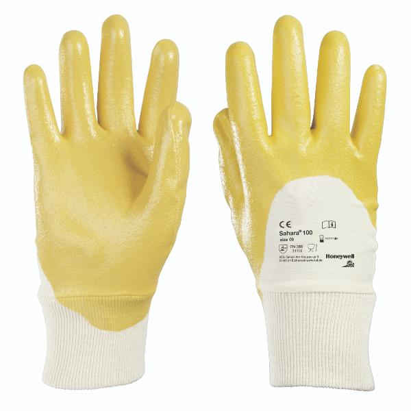 Kcl Gmbh Industriepark Rhön - Handschuhe Sahara 100 Gr8 gelb BW-Trikot mNitril en 388 psa ii