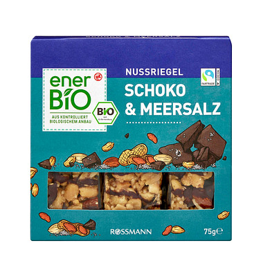 Bio Schoko & Meersalz Nussriegel 3 Riegel Bio Schoko & Meersalz Nussriegel 3 Riegel
