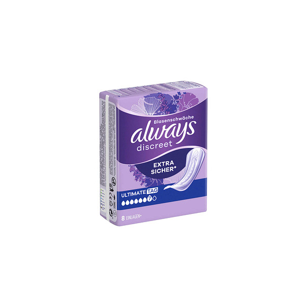 8700216179133 - Slipeinlagen discreet Extra Sicher Ultimate Tag 8700216179133 always 8 Stück 8700216179133 - Slipeinlagen discreet Extra Sicher Ultimate Tag 8700216179133 always 8 Stück