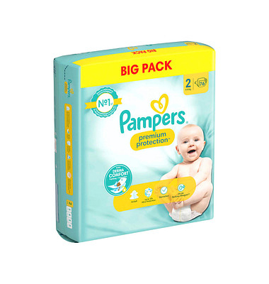 Windeln premium protection™ BIG PACK Größe Gr.2 (4-8 kg) für Neugeborene (0-3 Monate)