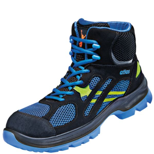 atlas Sicherheitsstiefel, S1P, SRC, ESD, schwarz/blau/gelb, Größe 42 4043692380001 atlas