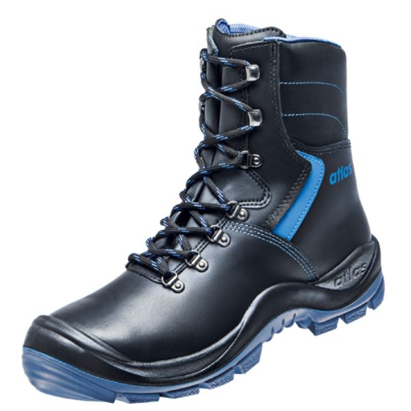 Atlas Schuhfabrik - Atlas Sicherheitswinterstiefel anatomic bau 845 xp S3 ci src dguv Gr 46 schwarz royalblau - schwarz royalblau