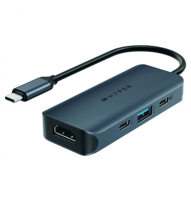 USB-C Hub HyperDrive Next 7 HD4001GL, 4 Anschlüsse, schwarz
