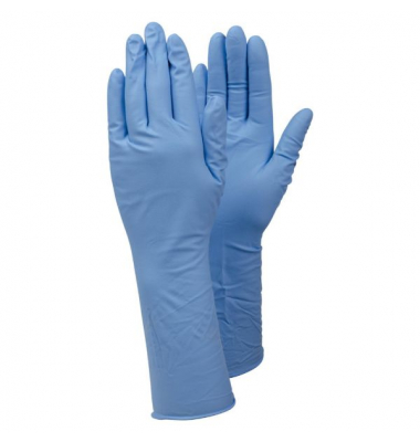 Einweghandschuhe TEGERA, Nitril, lebensmittelecht, blau, Größe 9 / L,