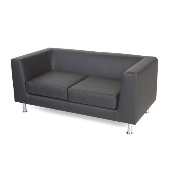 8427951972118 - Loungesofa 2er Kunstleder Schwarz 8427951972118 Rocada