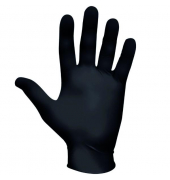 Einweghandschuhe 6112 PF EBT, Nitril, lebensmittelecht, schwarz, Größe 6 / XS,