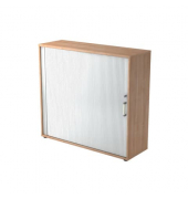 Rollladenschrank Haziender V1733S/N/S/CE, abschlie&szlig;bar, 3 OH, nussbaum/silber, 120x110x40cm (BxHxT)
