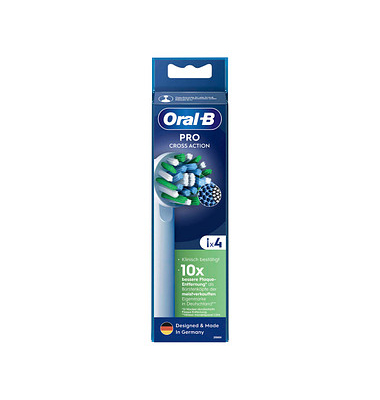 4 Oral-B PRO Cross Action Zahnbürstenaufsätze 4 Oral-B PRO Cross Action Zahnbürstenaufsätze