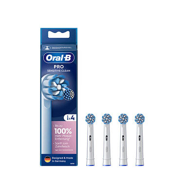 4 Oral-B PRO Sensitive Clean Zahnbürstenaufsätze