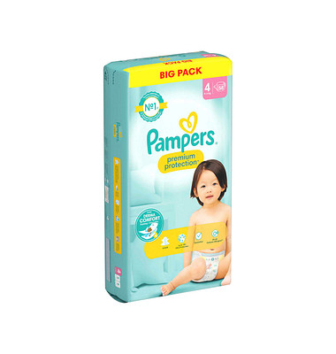 Windeln premium protection™ BIG PACK Größe Gr.4 (9-14 kg) für Babys und Kleinkinder (4-18 Monate)