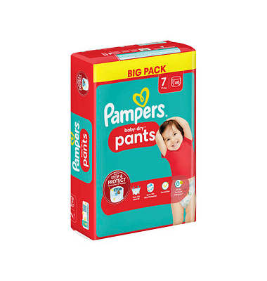 Windeln baby-dry™ BIG PACK  Größe Gr.7 (17+ kg) für Kids und Teens (4-12 Jahre)