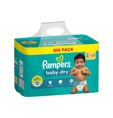 Windeln baby-dry™ BIG PACK  Größe Gr.2 (4-8 kg) für Neugeborene (0-3 Monate)