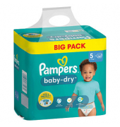 Windeln baby-dry™ BIG PACK  Größe Gr.5 (11-16 kg) für Babys und Kleinkinder (4-18 Monate)