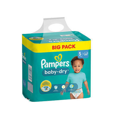 Windeln baby-dry™ BIG PACK  Größe Gr.5 (11-16 kg) für Babys und Kleinkinder (4-18 Monate)