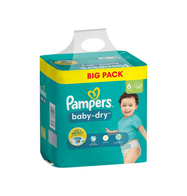 Windeln baby-dry™ BIG PACK  Größe Gr.6 (13-18 kg) für Kids und Teens (4-12 Jahre)