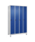 Spind Classic Plus enzianblau, lichtgrau 080010-40 S10003, 4 Schließfächer 120,0 x 50,0 x 195,0 cm