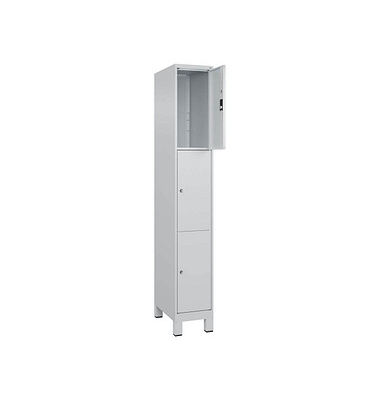 Schließfachschrank Classic Plus lichtgrau 080010-103 S10009, 3 Schließfächer 30,0 x 50,0 x 195,0 cm