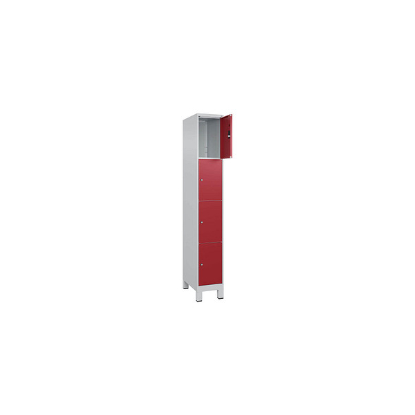 4066681679436 - Schließfachschrank Classic Plus lichtgrau rubinrot 080010-104 S10001 4 Schließfächer 300 x 500 x 1950 cm 4066681679436 C+P- 4066681679436 - Schließfachschrank Classic Plus lichtgrau rubinrot 080010-104 S10001 4 Schließfächer 300 x 500 x 1950 cm 4066681679436 C+P-