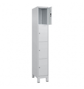 Schließfachschrank Classic Plus lichtgrau 080010-104 S10009, 4 Schließfächer 30,0 x 50,0 x 195,0 cm
