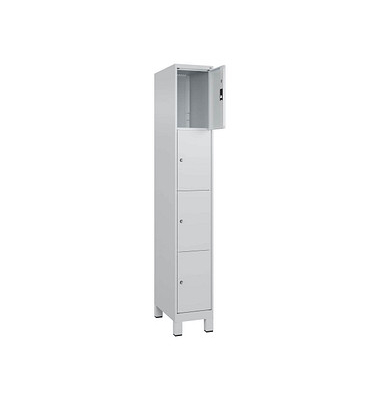 Schließfachschrank Classic Plus lichtgrau 080010-104 S10009, 4 Schließfächer 30,0 x 50,0 x 195,0 cm