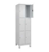 Schließfachschrank Classic Plus lichtgrau 080010-203 S10007, 6 Schließfächer 60,0 x 50,0 x 195,0 cm
