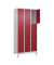Schließfachschrank Classic Plus lichtgrau, rubinrot 080010-303 S10001, 9 Schließfächer 90,0 x 50,0 x 195,0 cm