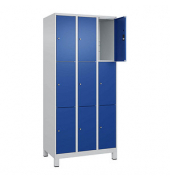Schließfachschrank Classic Plus enzianblau, lichtgrau 080010-303 S10003, 9 Schließfächer 90,0 x 50,0 x 195,0 cm
