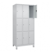 Schließfachschrank Classic Plus lichtgrau 080010-303 S10009, 9 Schließfächer 90,0 x 50,0 x 195,0 cm
