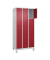 Schließfachschrank Classic Plus lichtgrau, rubinrot 080010-304 S10001, 12 Schließfächer 90,0 x 50,0 x 195,0 cm