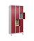 Schließfachschrank Classic Plus lichtgrau, rubinrot 080010-304 S10001, 12 Schließfächer 90,0 x 50,0 x 195,0 cm