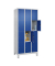Schließfachschrank Classic Plus enzianblau, lichtgrau 080010-304 S10003, 12 Schließfächer 90,0 x 50,0 x 195,0 cm