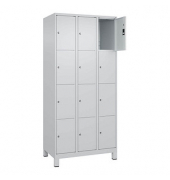 Schließfachschrank Classic Plus lichtgrau 080010-304 S10009, 12 Schließfächer 90,0 x 50,0 x 195,0 cm