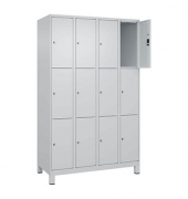 Schließfachschrank Classic Plus lichtgrau 080010-403 S10009, 12 Schließfächer 120,0 x 50,0 x 195,0 cm
