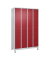 Schließfachschrank Classic Plus lichtgrau, rubinrot 080010-404 S10001, 16 Schließfächer 120,0 x 50,0 x 195,0 cm