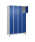 Schließfachschrank Classic Plus enzianblau, lichtgrau 080010-404 S10003, 16 Schließfächer 120,0 x 50,0 x 195,0 cm