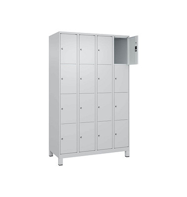 Schließfachschrank Classic Plus lichtgrau 080010-404 S10009, 16 Schließfächer 120,0 x 50,0 x 195,0 cm