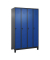 Spind Classic Plus enzianblau, schwarzgrau 080010-40 S10061, 4 Schließfächer 120,0 x 50,0 x 195,0 cm